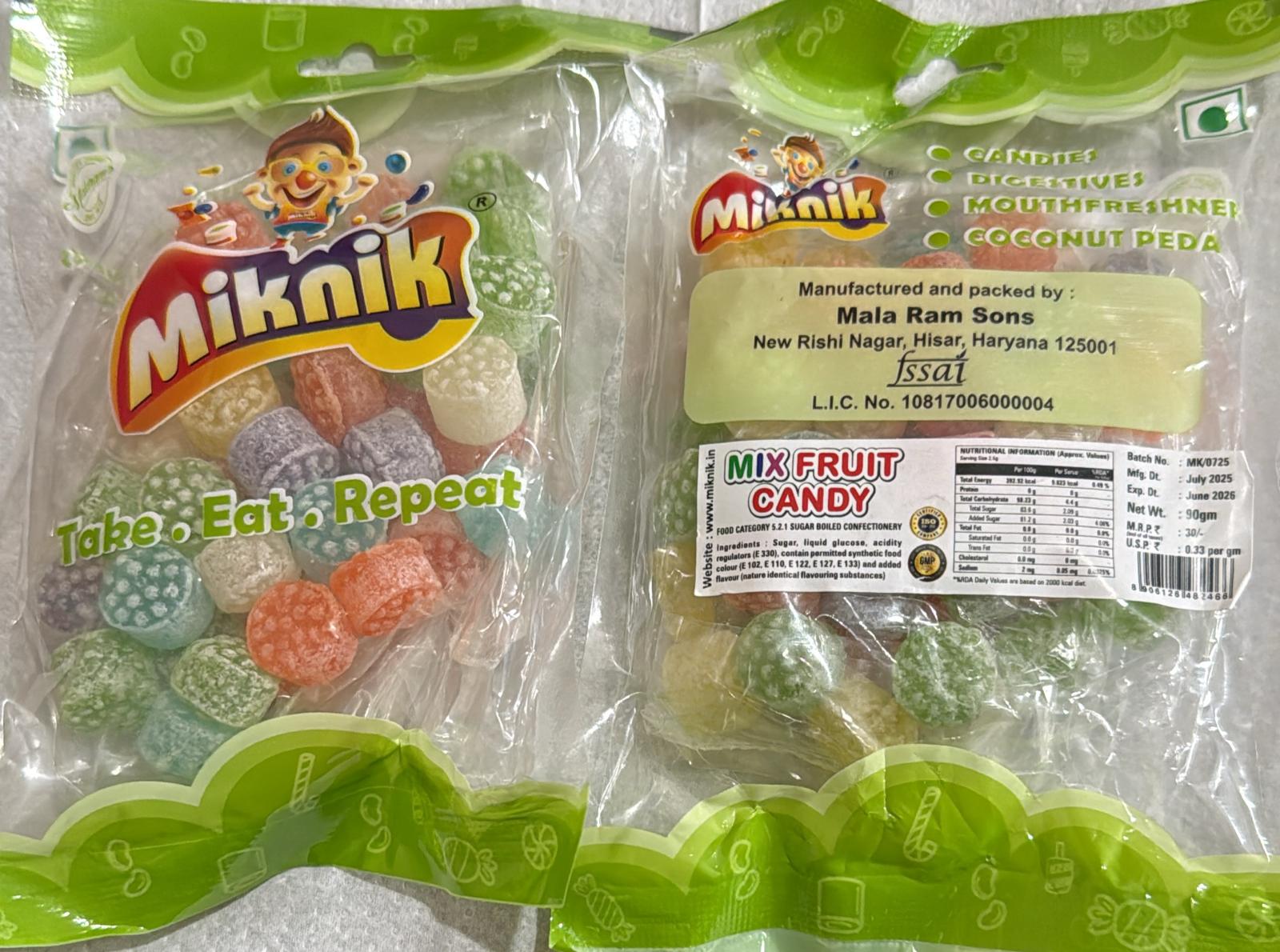 Mix fruit candy