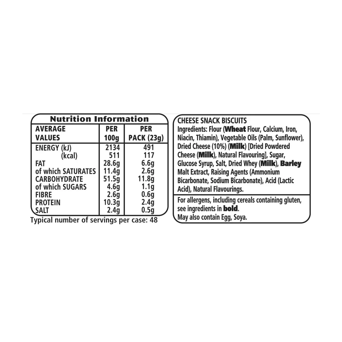 Jacobs Mini Cheddars Original, 48 x 23g1