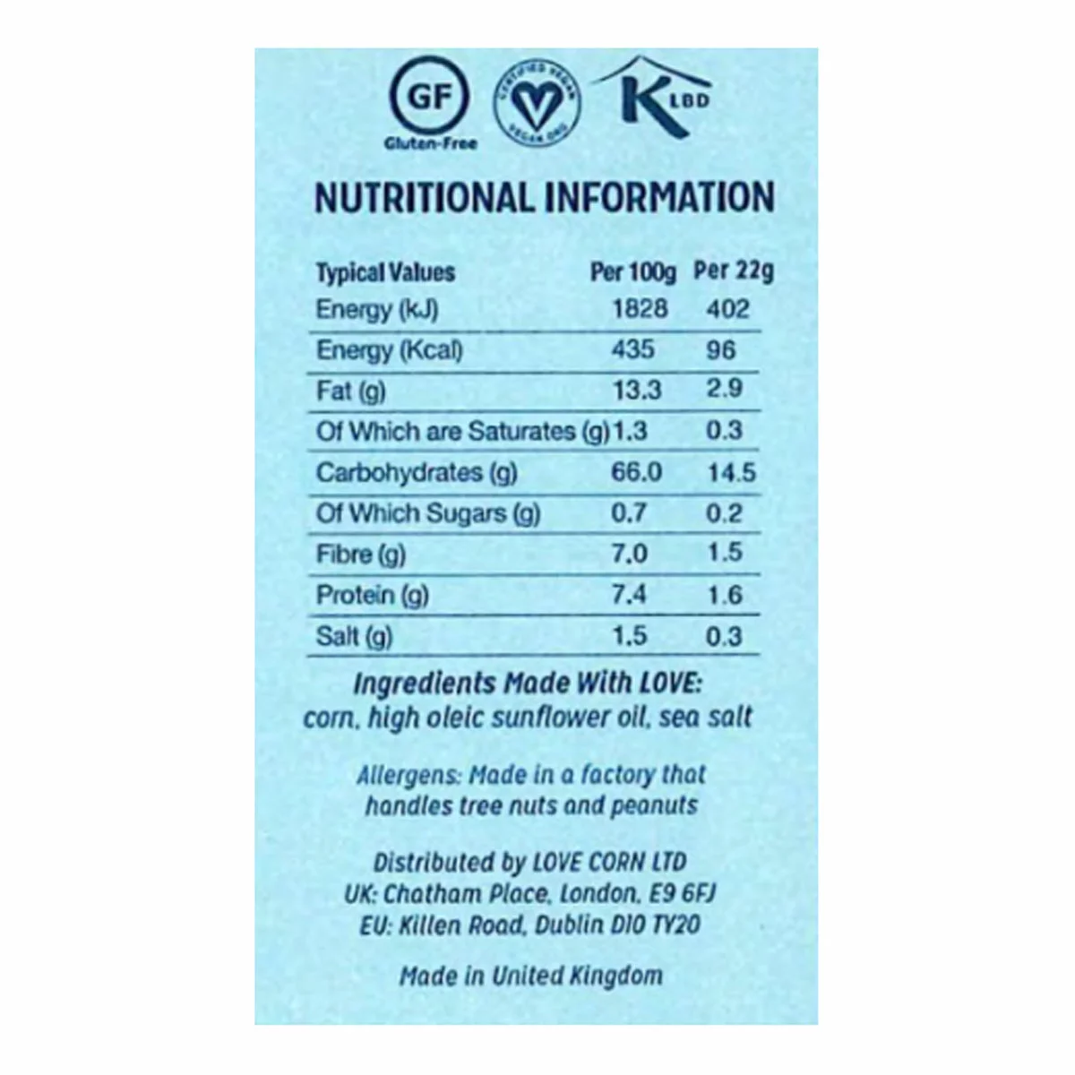 Love Corn Sea Salt Snack Packs, 30 x 20g1