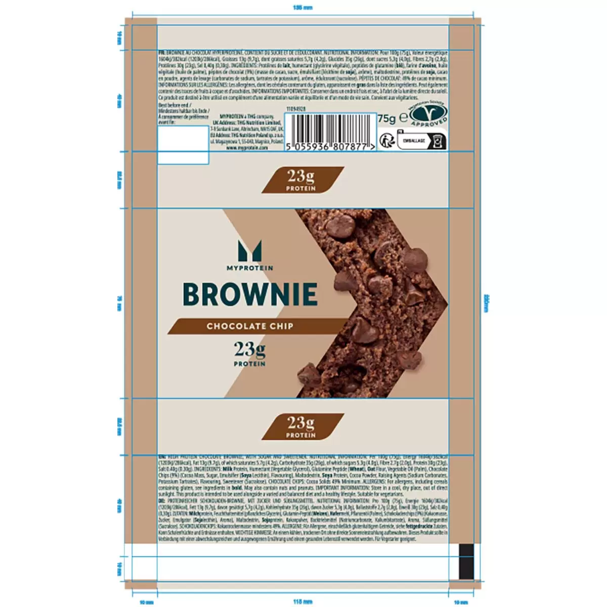 My Protein Chocolate Brownie, 12 x 75g1